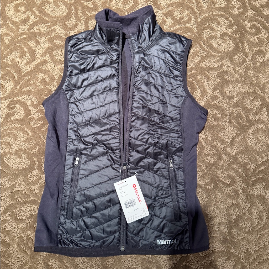 Super Cute! Marmot Black Quilted Vest Xs